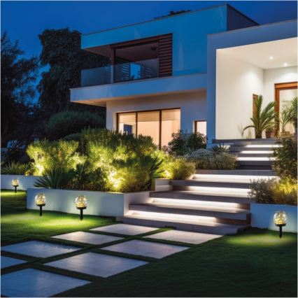 LED-solarlampa GLEAM LED/1,2V 3000K IP44 40 mAh klar/svart