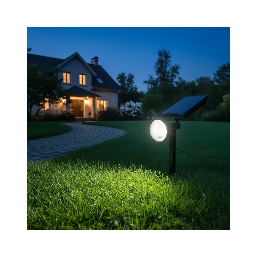 LED-solarlampa LANCE LED/3,7V 6000K IP44 1500 mAh