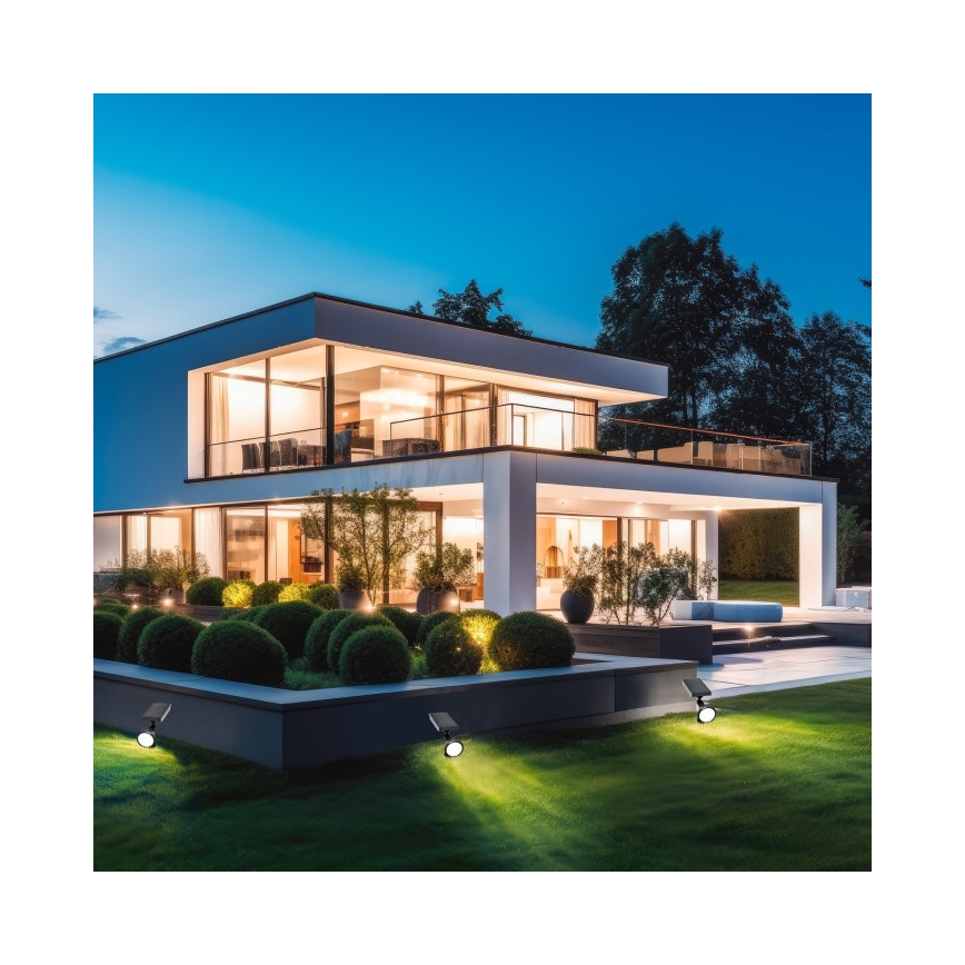 LED-solarlampa LANCE LED/3,7V 6000K IP44 1500 mAh