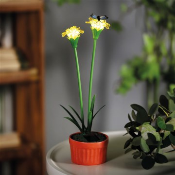 LED-solarlampa LED/1,2V 200 mAh IP44 blomformad