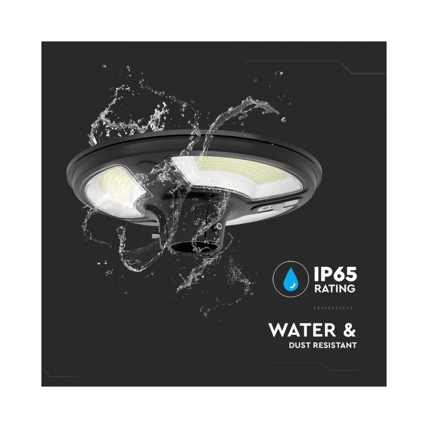 LED Solarlampa för utomhusbruk med sensor LED/10W/3,2V IP65 4000K 15000 mAh + fjärrkontroll