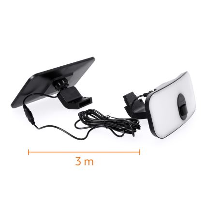 LED solcellsspot med sensor LED/13W/3,7V IP65 4000K 4000 mAh