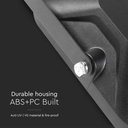 LED solcellsreflektor med sensor LED/30W/6,4V 4000K 6000 mAh + fjärrkontroll