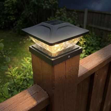 LED-solarlampa TOYA LED/4,5W/230V 3000/6500K 600 mAh IP44 svart