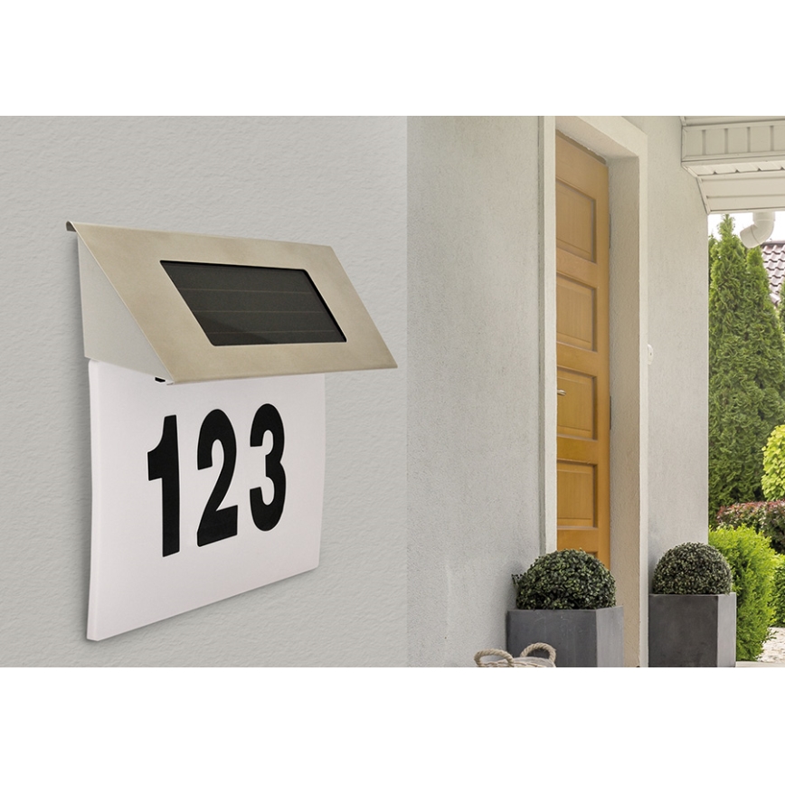 LED Solärt husnummer LED/1,2V 200 mAh IP44