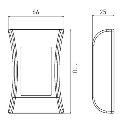 LED solcell väggbelysning LED/1W/1,2V 600 mAh IP44