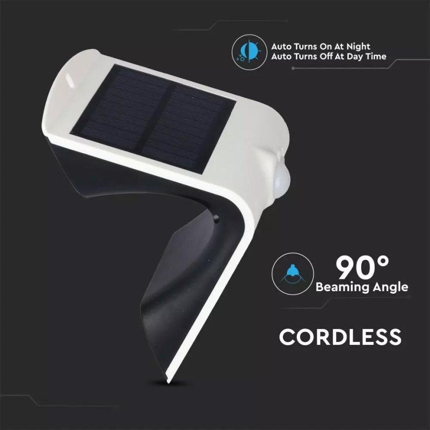 LED solcell väggbelysning med sensor LED/1.5W/3,7V IP65 1200 mAh