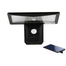 LED solcell väggbelysning med sensor LED/2,6W/5,5V IP65 svart