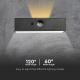 LED solcell väggbelysning med sensor LED/3W/3,7V 3000K/4000K IP65 svart