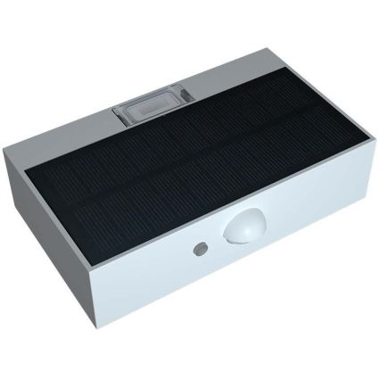 LED solcell väggbelysning med sensor LED/3W/3,7V 3000K/4000K IP65 vit