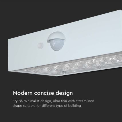 LED solcell väggbelysning med sensor LED/3W/3,7V 3000K/4000K IP65 vit