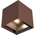 LED solcell väggbelysning med sensor LED/3W/3,7V IP65 3000K brun