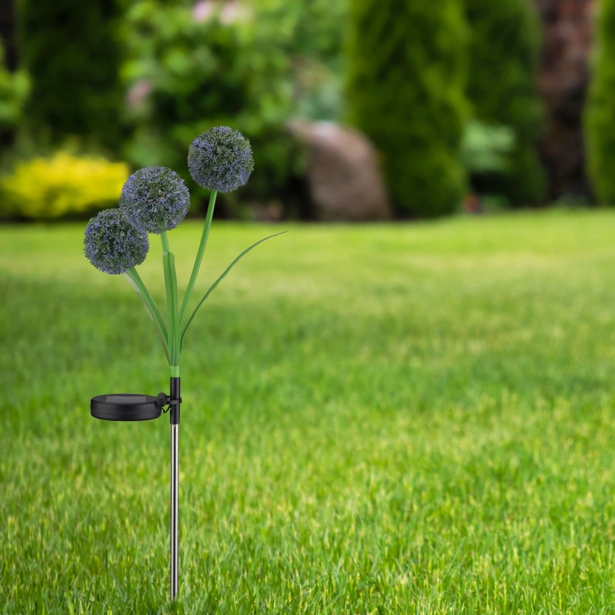 LED Solcellsbelysning ALLIUM LED/1,2V 6500K 600 mAh IP44 svart