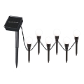 LED Solcellsbelysning KULKI 6xLED/1,2V 600 mAh 4,3 m IP44 svart/vit