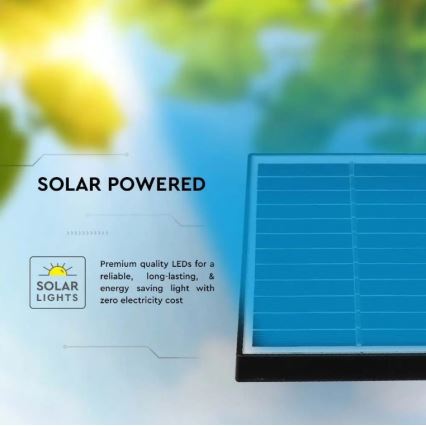 LED Solcellsbelysning SPIKE LED/2W/5,5V IP65 3000K 1200 mAh