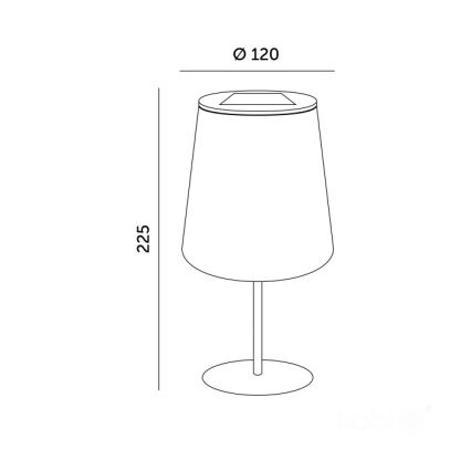 LED solcellsbordslampa LUVETRA LED/1xAA 4000K IP44 200 mAh svart