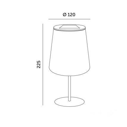 LED-solcellsdriven bordslampa LUVETRA LED/1xAA 4000K IP44 200 mAh vit