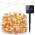 LED solcellsdriven dekorationsslinga 100x LED/1,2 V 800 mAh 7 m IP44 svart