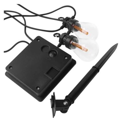 LED-solcellsdriven dekorationsslinga 10xLED/0,6W/1,2V 4,5m IP44 800 mAh