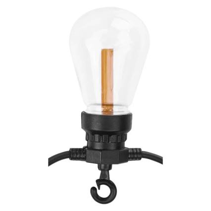 LED-solcellsdriven dekorationsslinga 10xLED/0,6W/1,2V 4,5m IP44 800 mAh