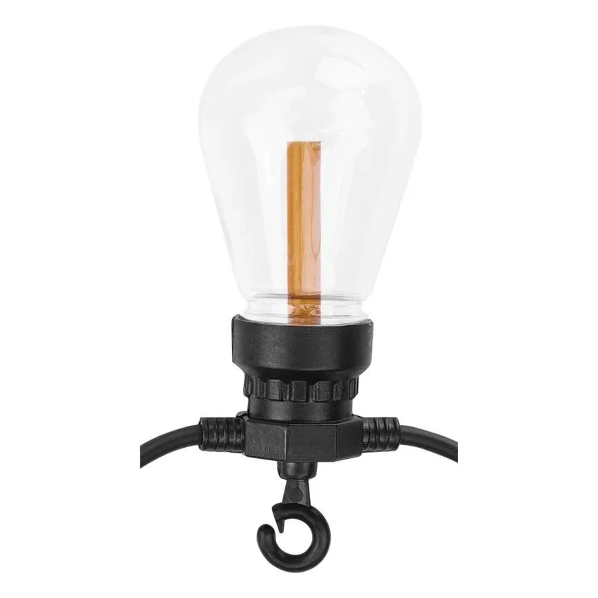 LED-solcellsdriven dekorationsslinga 10xLED/0,6W/1,2V 4,5m IP44 800 mAh