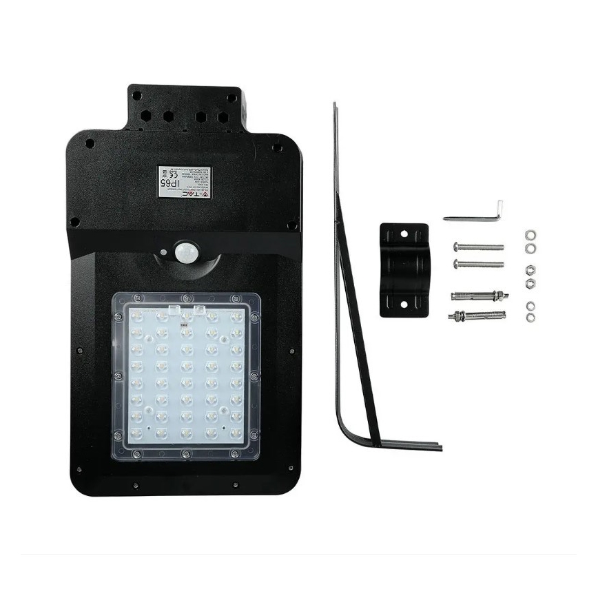 LED solcellsdriven gatlampa med sensor LED/15W/7,4V 6000K IP65 5400 mAh