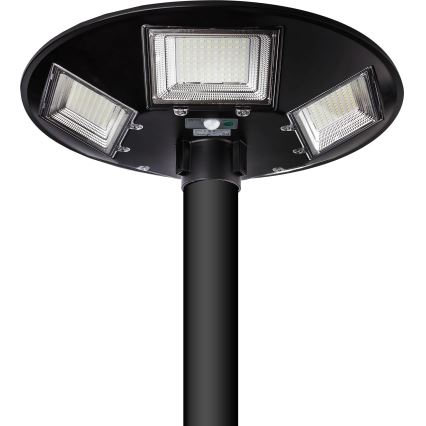 LED dimbar solcellsgatulampa med sensor LED/22W/6V 18000 mAh 6500K IP65 svart + fjärrkontroll