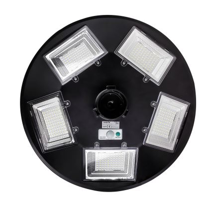 LED dimbar solcellsgatulampa med sensor LED/22W/6V 18000 mAh 6500K IP65 svart + fjärrkontroll