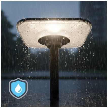 LED-solcellsgatulampa med sensor SOLSUMI LED/25W/3,2V 3000/4000/6500K IP54 24000 mAh + fjärrkontroll