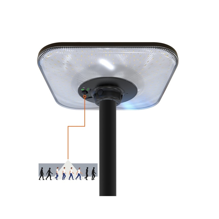 LED-solcellsgatulampa med sensor SOLSUMI LED/25W/3,2V 3000/4000/6500K IP54 24000 mAh + fjärrkontroll