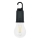 LED-solcellsdriven uppladdningsbar ficklampa LUMINA LUMO LED/USB, 300 mAh, svart