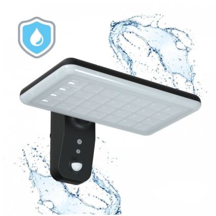 LED solcellsdriven vägglampa med sensor PHOENIX LED/15W/3,2V 3000/4000K IP65 6000 mAh