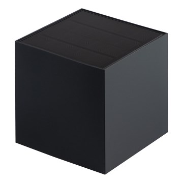 LED solcellsdriven vägglampa med inbyggd sensor REKA LED/3W/3,7V 1800 mAh 3000/4000/6500K IP65 svart