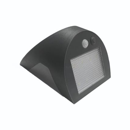 LED-solcellsvägglampa med sensor LED/3W/3,7V 3000/4000K 1200 mAh IP54 antracit
