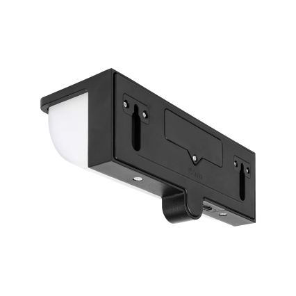 LED-solcells-vägglampa med rörelse- och skymningssensor LED/3W/3,7V IP54 1500 mAh svart