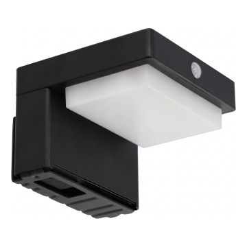 LED solcellsdriven vägglampa med sensor LED/5W/3,7V 2000 mAh IP44 svart
