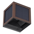 LED solcellsdriven vägglampa med sensor LED/9W/3,7V 3000/4000/6000K IP65 2600 mAh brun