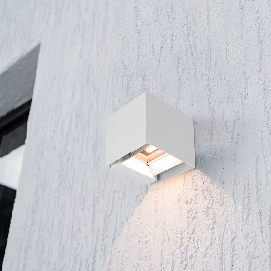 LED-solcellsvägglampa med sensor LED/9W/5V 3000/4000/5000K IP65 2600 mAh vit