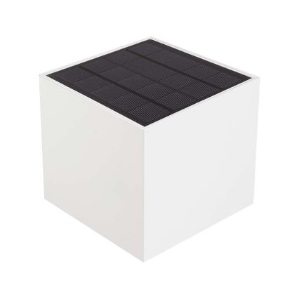 LED-solcellsvägglampa med sensor LED/9W/5V 3000/4000/5000K IP65 2600 mAh vit