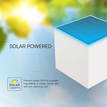 LED-solcellsvägglampa med sensor LED/9W/5V 3000/4000/5000K IP65 2600 mAh vit