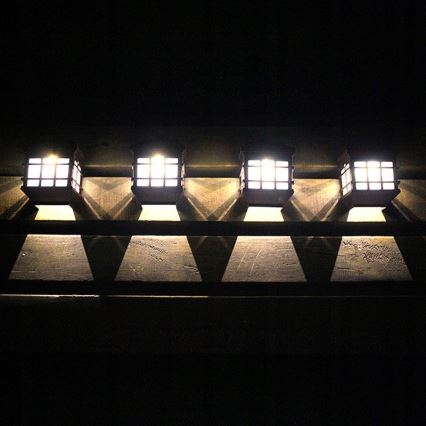 LED-solcellsdriven vägglampa med skymningssensor LED/1,2V 600 mAh IP44