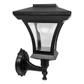 LED-solcellsdriven vägglampa TIRANA LED/1,2V 1800 mAh IP44 svart