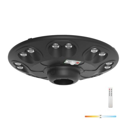 LED solcellsdriven gatlampa med sensor LUVIA LED/15W/3,2V 4000K IP54 5400 mAh + fjärrkontroll