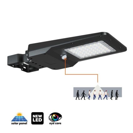 LED solcellsdriven gatulampa med sensor STREET LED/20W/7,4V 3000/4000/6000K IP65 5400 mAh