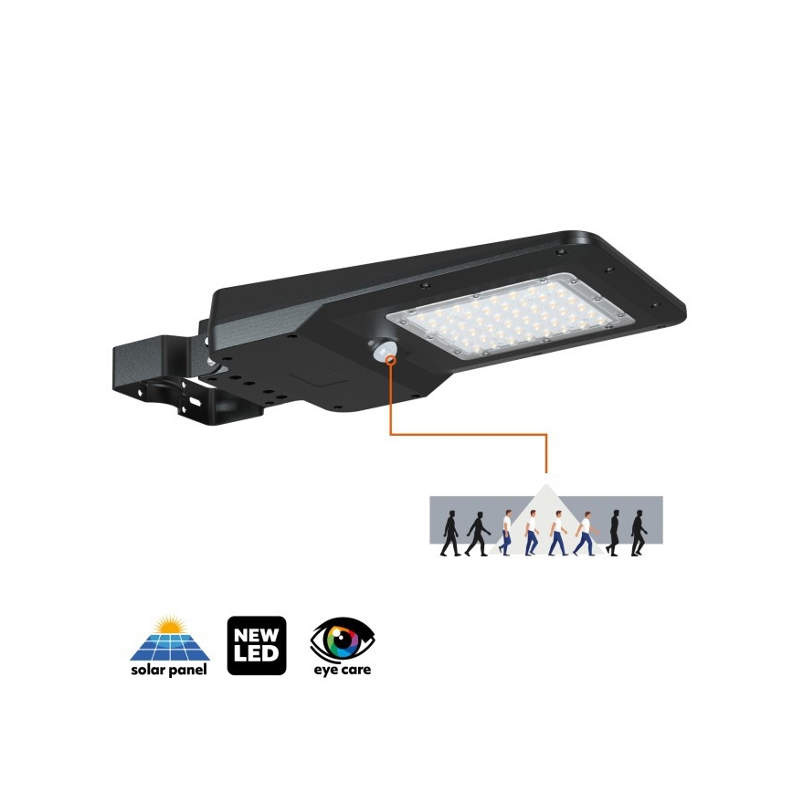 LED solcellsdriven gatulampa med sensor STREET LED/20W/7,4V 3000/4000/6000K IP65 5400 mAh