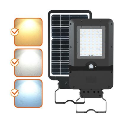 LED solcellsdriven gatulampa med sensor STREET LED/20W/7,4V 3000/4000/6000K IP65 5400 mAh