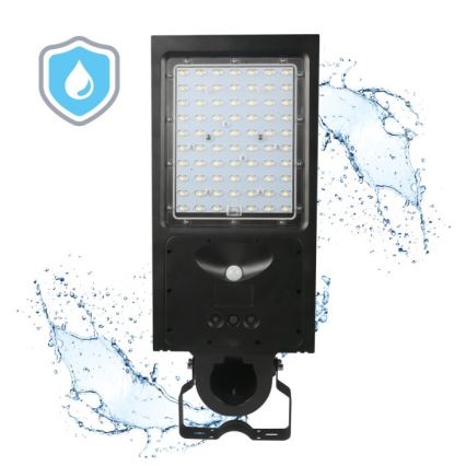 Dimmbar solcellsdriven gatulampa med sensor STREET LED/30W/9,6V 3000/4000K 6000 mAh IP65 + fjärrkontroll