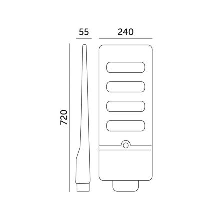 LED-dimbar solcellsdriven gatlampa med sensor URBI LED/11W/3,2V 6500K 15000 mAh IP54 + fjärrkontroll