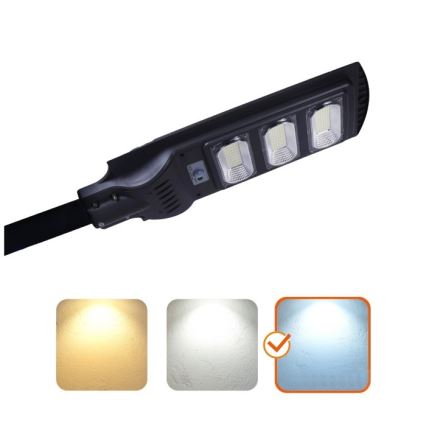 LED Dimmerbar gatulampor med solceller med rörelse- och skymningsgivare URBI LED/8W/3,2V 6500K IP54 10000 mAh + fjärrkontroll