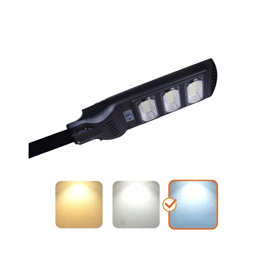 LED Dimmerbar gatulampor med solceller med rörelse- och skymningsgivare URBI LED/8W/3,2V 6500K IP54 10000 mAh + fjärrkontroll